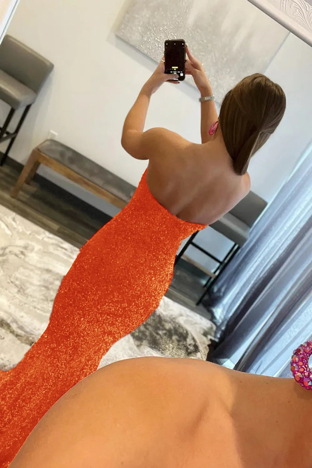 Wholesale Mermaid Elegant Strapless Long Dress With Sequins prom dresses shops