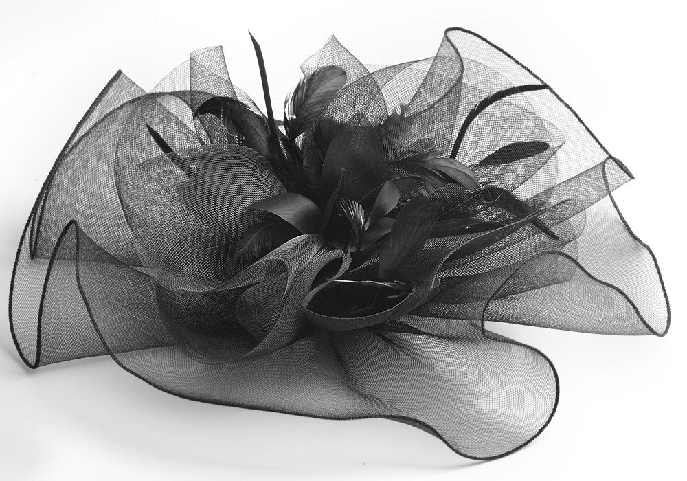 Wholesale Fascinators Hats Headwear Organza Fedora Hat Top Hat Veil Hat Horse Race Cocktail Elegant Retro With Feather Pure Color Headpiece Headwear