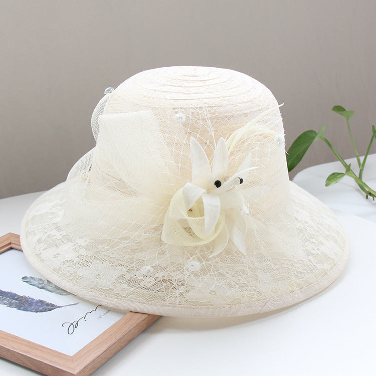 Wholesale Fascinators Kentucky Derby Hat Headwear Organza Bowler / Cloche Hat Bucket Hat Straw Hat Casual Holiday Elegant Vintage With Feather Bowknot Headpiece Headwear