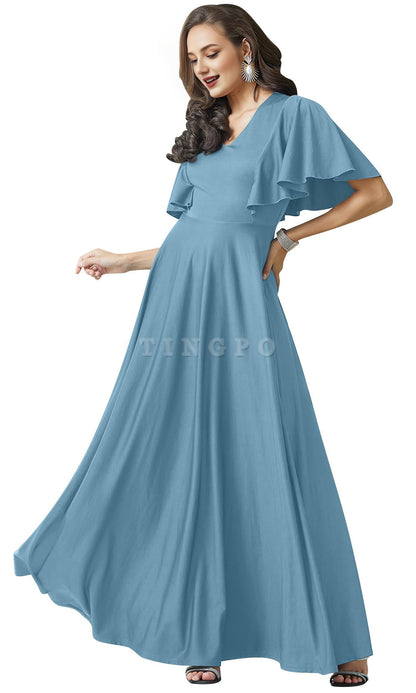 Wholesale Womens Long Elegant Bridesmaid Evening Cocktail Modest Maxi Dress prom dresses shops