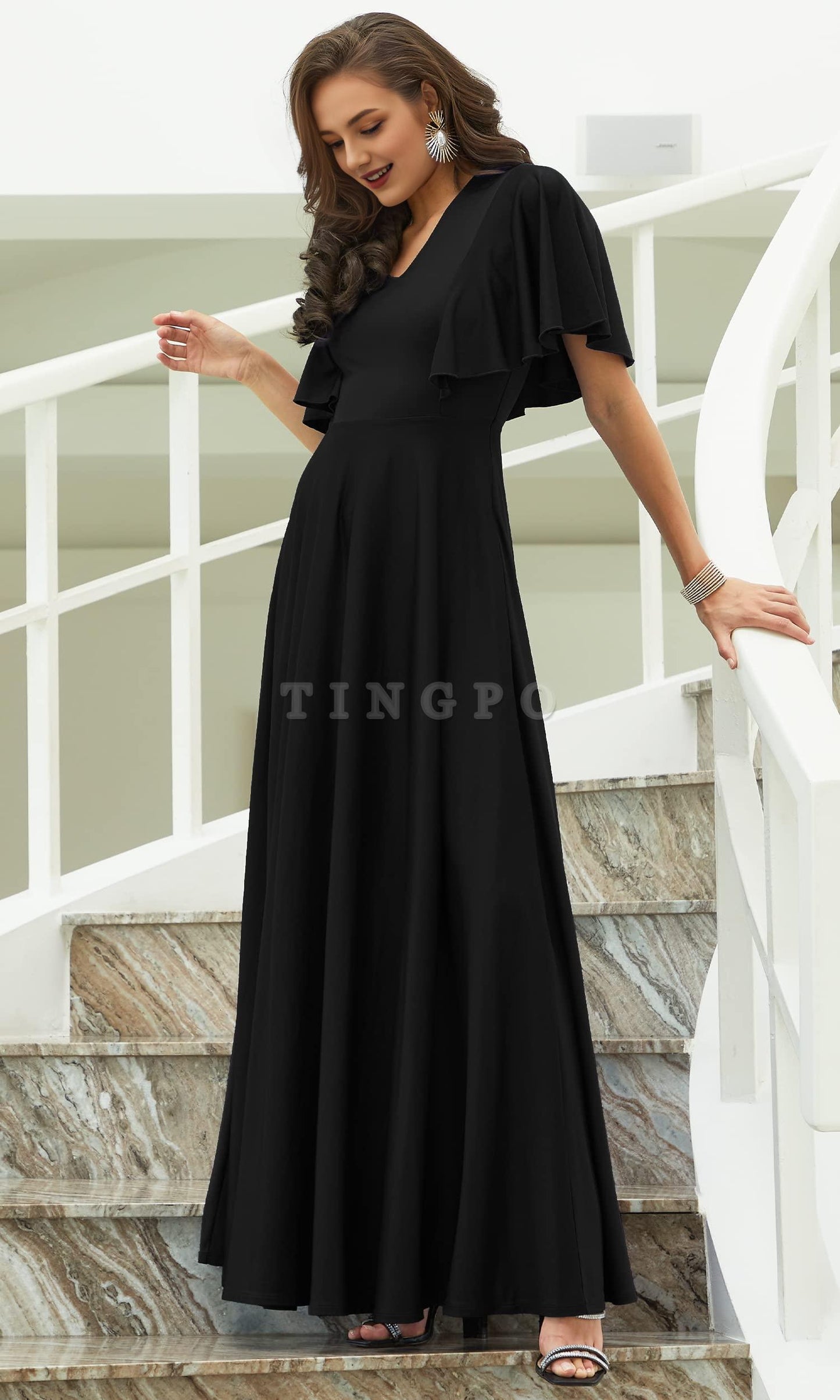 Wholesale Womens Long Elegant Bridesmaid Evening Cocktail Modest Maxi Dress prom dresses shops