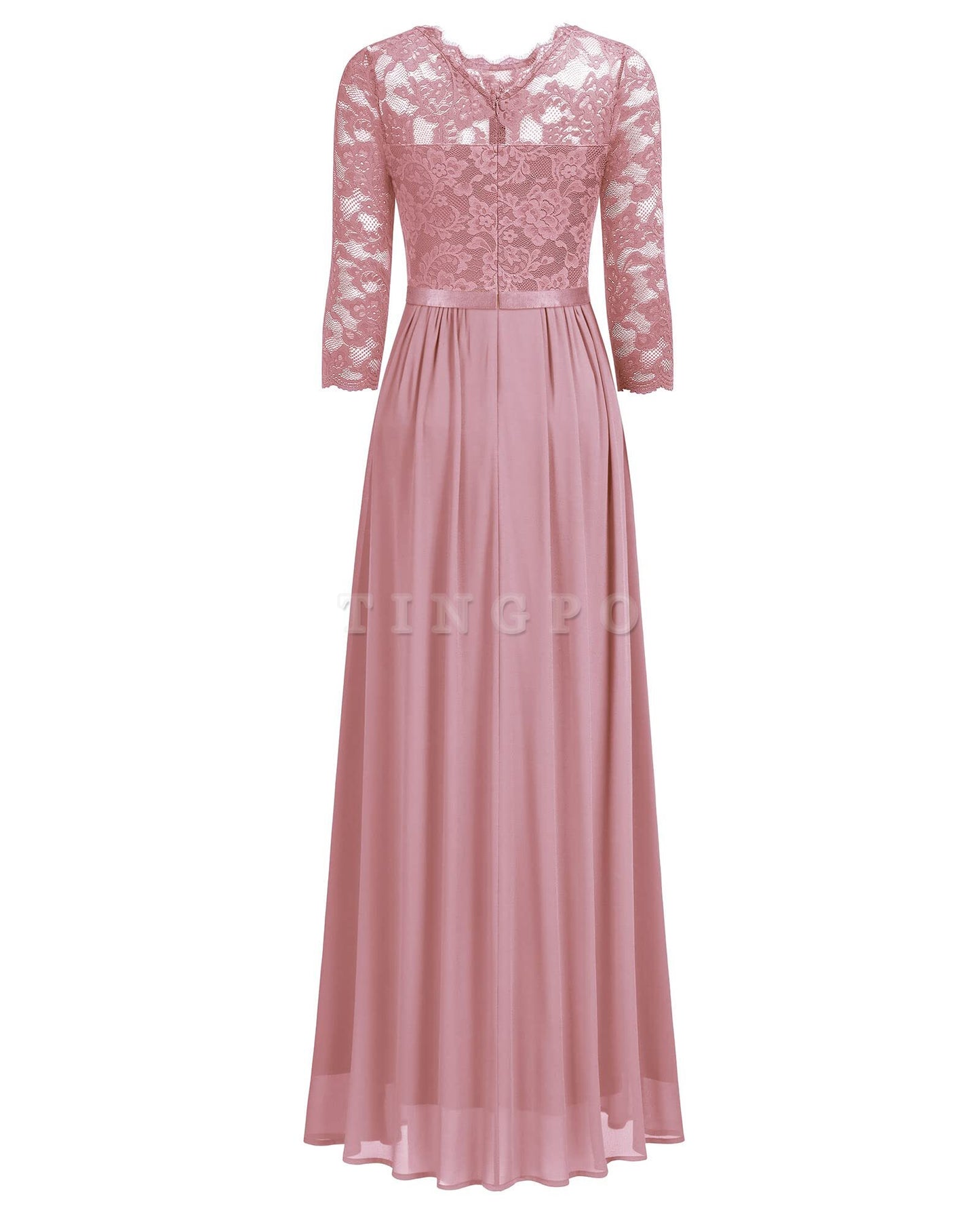 Wholesale Women's Elegant Floral Lace 3/4 Sleeve Bridesmaid Formal Maxi Dress prom dresses shops