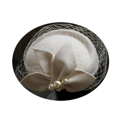 Wholesale Hats Tulle Fiber Bowler / Cloche Hat Straw Hat Wedding Tea Party Elegant Wedding With Bowknot Tulle Headpiece Headwear