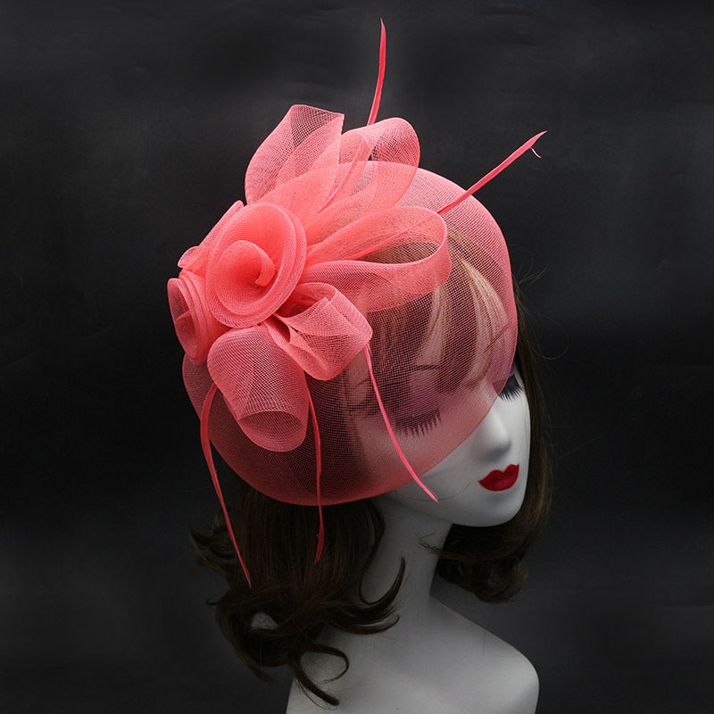 Wholesale Fascinators Hats Headwear Organza Floppy Hat Top Hat Veil Hat Horse Race Cocktail Elegant Retro With Feather Bows Headpiece Headwear