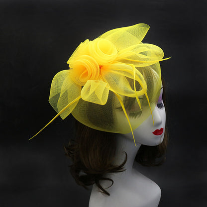 Wholesale Fascinators Hats Headwear Organza Floppy Hat Top Hat Veil Hat Horse Race Cocktail Elegant Retro With Feather Bows Headpiece Headwear