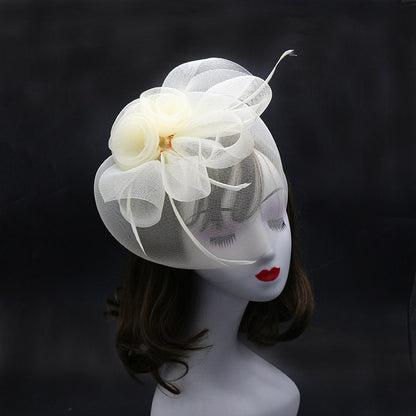 Wholesale Fascinators Hats Headwear Organza Floppy Hat Top Hat Veil Hat Horse Race Cocktail Elegant Retro With Feather Bows Headpiece Headwear