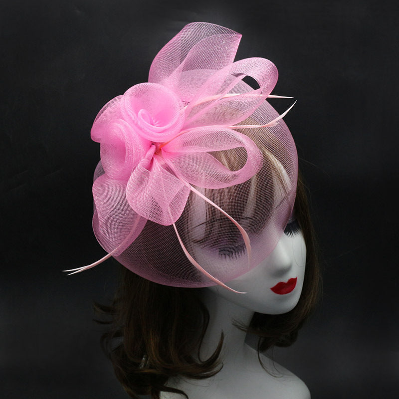 Wholesale Fascinators Hats Headwear Organza Floppy Hat Top Hat Veil Hat Horse Race Cocktail Elegant Retro With Feather Bows Headpiece Headwear