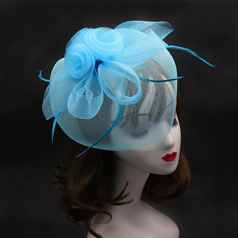 Wholesale Fascinators Hats Headwear Organza Floppy Hat Top Hat Veil Hat Horse Race Cocktail Elegant Retro With Feather Bows Headpiece Headwear