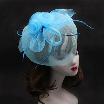 Wholesale Fascinators Hats Headwear Organza Floppy Hat Top Hat Veil Hat Horse Race Cocktail Elegant Retro With Feather Bows Headpiece Headwear