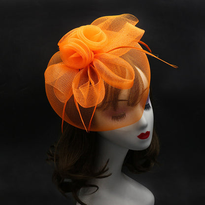 Wholesale Fascinators Hats Headwear Organza Floppy Hat Top Hat Veil Hat Horse Race Cocktail Elegant Retro With Feather Bows Headpiece Headwear