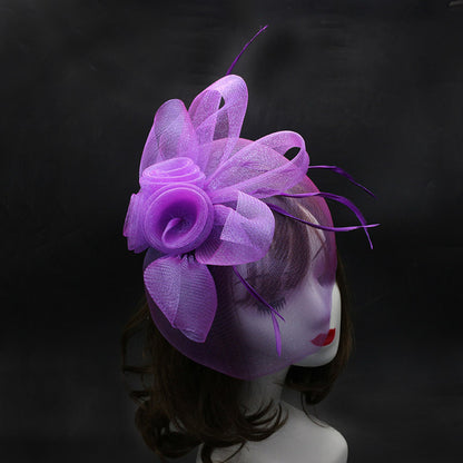 Wholesale Fascinators Hats Headwear Organza Floppy Hat Top Hat Veil Hat Horse Race Cocktail Elegant Retro With Feather Bows Headpiece Headwear