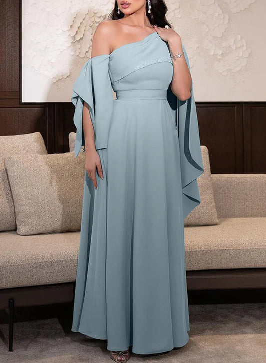 Wholesale Sheath/Column One Shoulder Floor-Length Mother Of The Bride Dresses