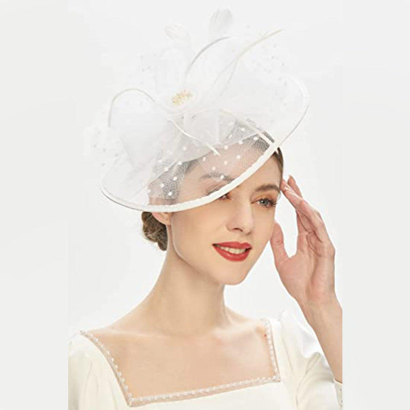 Wholesale Fascinators Hats Headwear Organza Fedora Hat Floppy Hat Top Hat Horse Race Cocktail Elegant Vintage With Feather Bows Headpiece Headwear