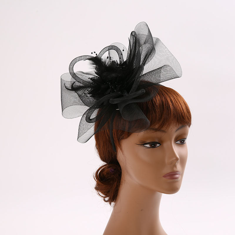 Wholesale Fascinators Hats Headwear Organza Fedora Hat Top Hat Veil Hat Horse Race Cocktail Elegant Luxury With Feather Bows Headpiece Headwear