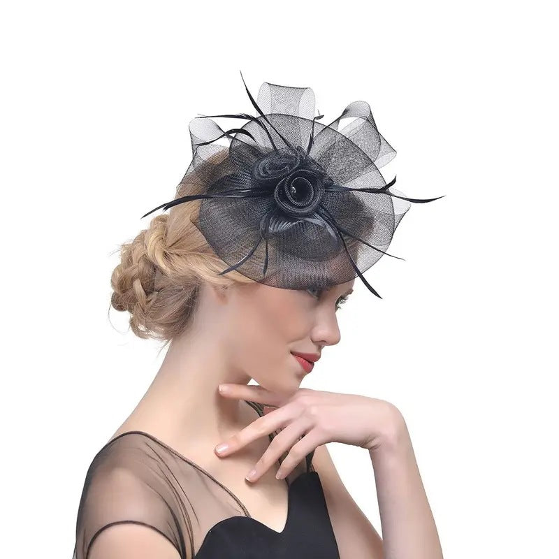 Wholesale Fascinators Kentucky Derby Hat Headwear Organza Fedora Hat Top Hat Veil Hat Horse Race Cocktail Elegant Vintage With Feather Bows Headpiece Headwear