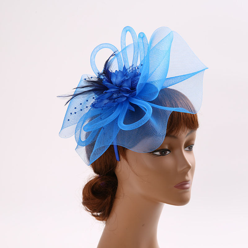 Wholesale Fascinators Hats Headwear Organza Fedora Hat Top Hat Veil Hat Horse Race Cocktail Elegant Luxury With Feather Bows Headpiece Headwear