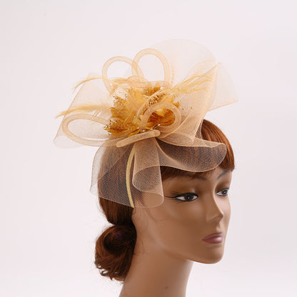 Wholesale Fascinators Hats Headwear Organza Fedora Hat Top Hat Veil Hat Horse Race Cocktail Elegant Luxury With Feather Bows Headpiece Headwear