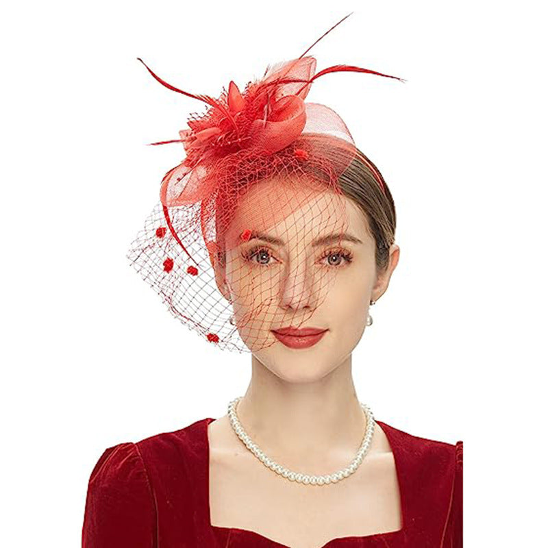 Wholesale Fascinators Hats Headwear Organza Fedora Hat Top Hat Veil Hat Horse Race Cocktail Elegant Vintage With Feather Bows Headpiece Headwear