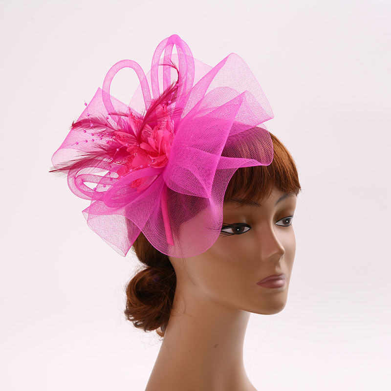 Wholesale Fascinators Hats Headwear Organza Fedora Hat Top Hat Veil Hat Horse Race Cocktail Elegant Luxury With Feather Bows Headpiece Headwear