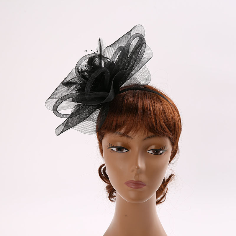 Wholesale Fascinators Hats Headwear Organza Fedora Hat Top Hat Veil Hat Horse Race Cocktail Elegant Luxury With Feather Bows Headpiece Headwear