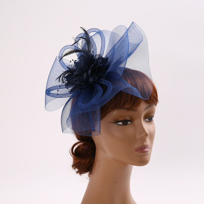 Wholesale Fascinators Hats Headwear Organza Fedora Hat Top Hat Veil Hat Horse Race Cocktail Elegant Luxury With Feather Bows Headpiece Headwear