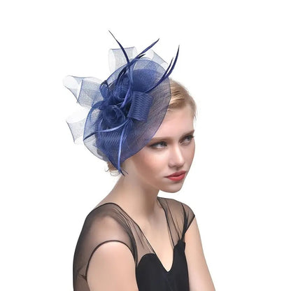 Wholesale Fascinators Kentucky Derby Hat Headwear Organza Fedora Hat Top Hat Veil Hat Horse Race Cocktail Elegant Vintage With Feather Bows Headpiece Headwear