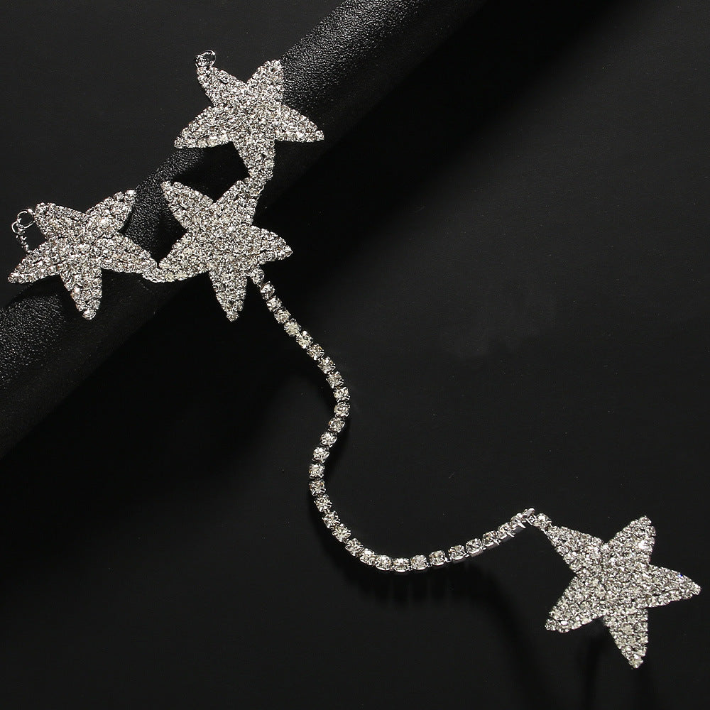 Wholesale Women's Ring Bracelet / Slave bracelet Classic Star Precious Vintage Luxury Rhinestone Bracelet Jewelry Silver / Gold For Wedding Gift Engagement