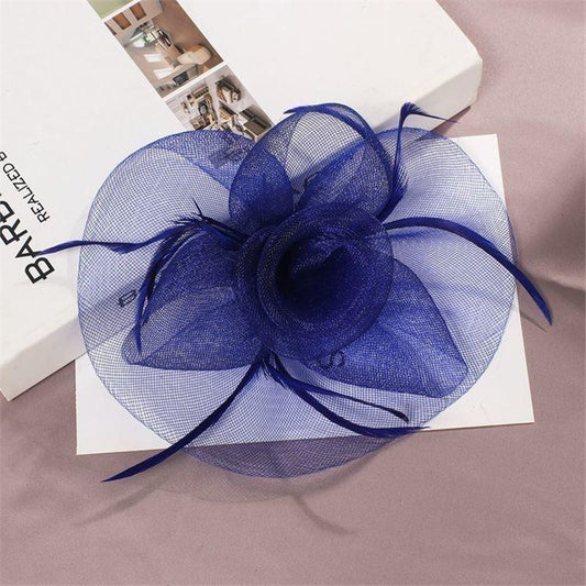 Wholesale Fascinators Headwear Headpiece Net Veil Hat Wedding Ladies Day With Floral Ruffles Headpiece Headwear