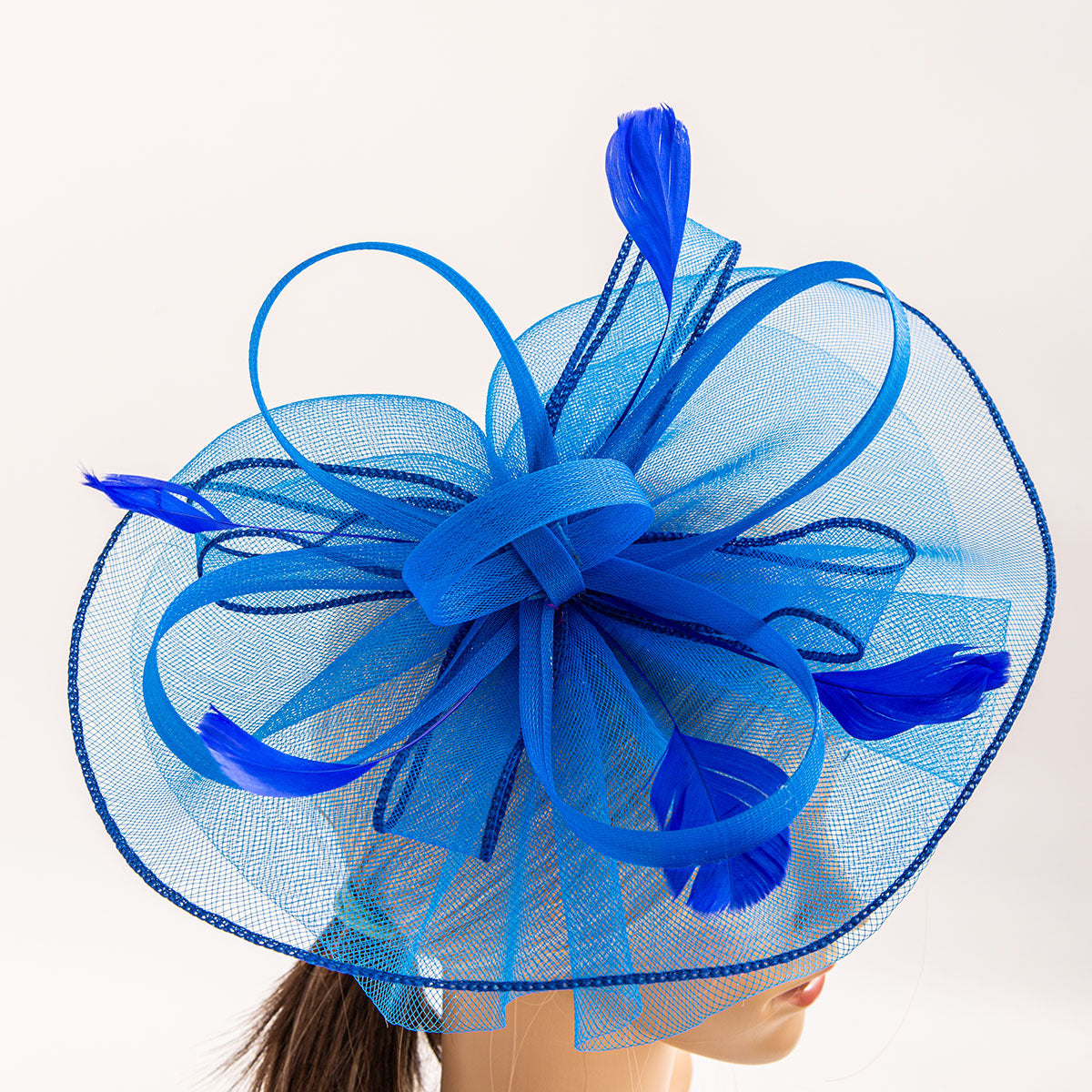 Wholesale Fascinators Hats Headwear Organza Fedora Hat Floppy Hat Veil Hat Horse Race Cocktail Elegant Retro With Feather Pure Color Headpiece Headwear