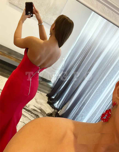 Wholesale Sexy Burgundy Strapless Long Prom Dress With Split prom dress in store