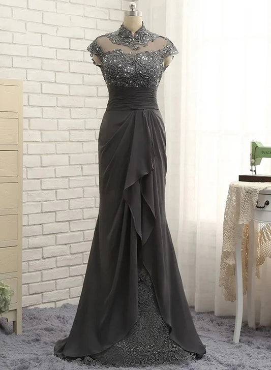 Wholesale Sheath/Column High Neck Floor-Length Mother Of The Bride Dresses