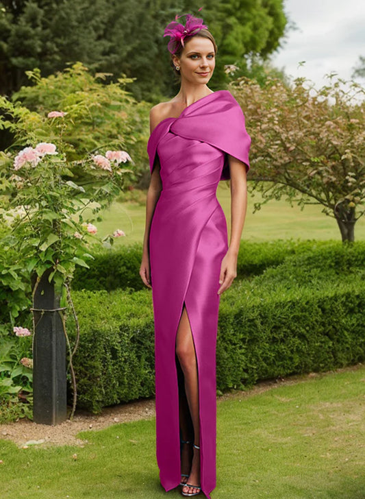 Wholesale Sheath/Column One-Shoulder Floor-Length Mother Of The Bride Dresses