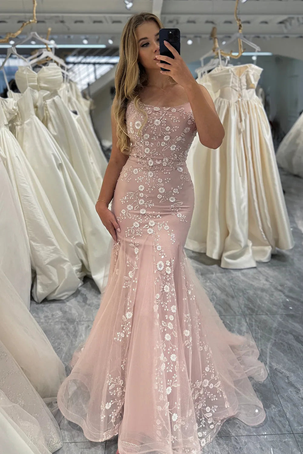 Wholesale Stunning Mermaid Spaghetti Straps Lace Up Long Glitter Prom Dress prom dresses shops