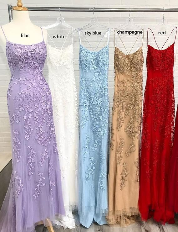 TingPo Wholesale Mermaid Sleeveless Off-the-Shoulder Sweep/Brush Train With Lace Tulle Prom Dresses