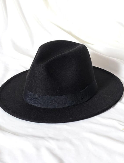 Wholesale Hats Wool Acrylic Fedora Hat Formal Wedding Cocktail Royal Astcot Simple With Pure Color Headpiece Headwear