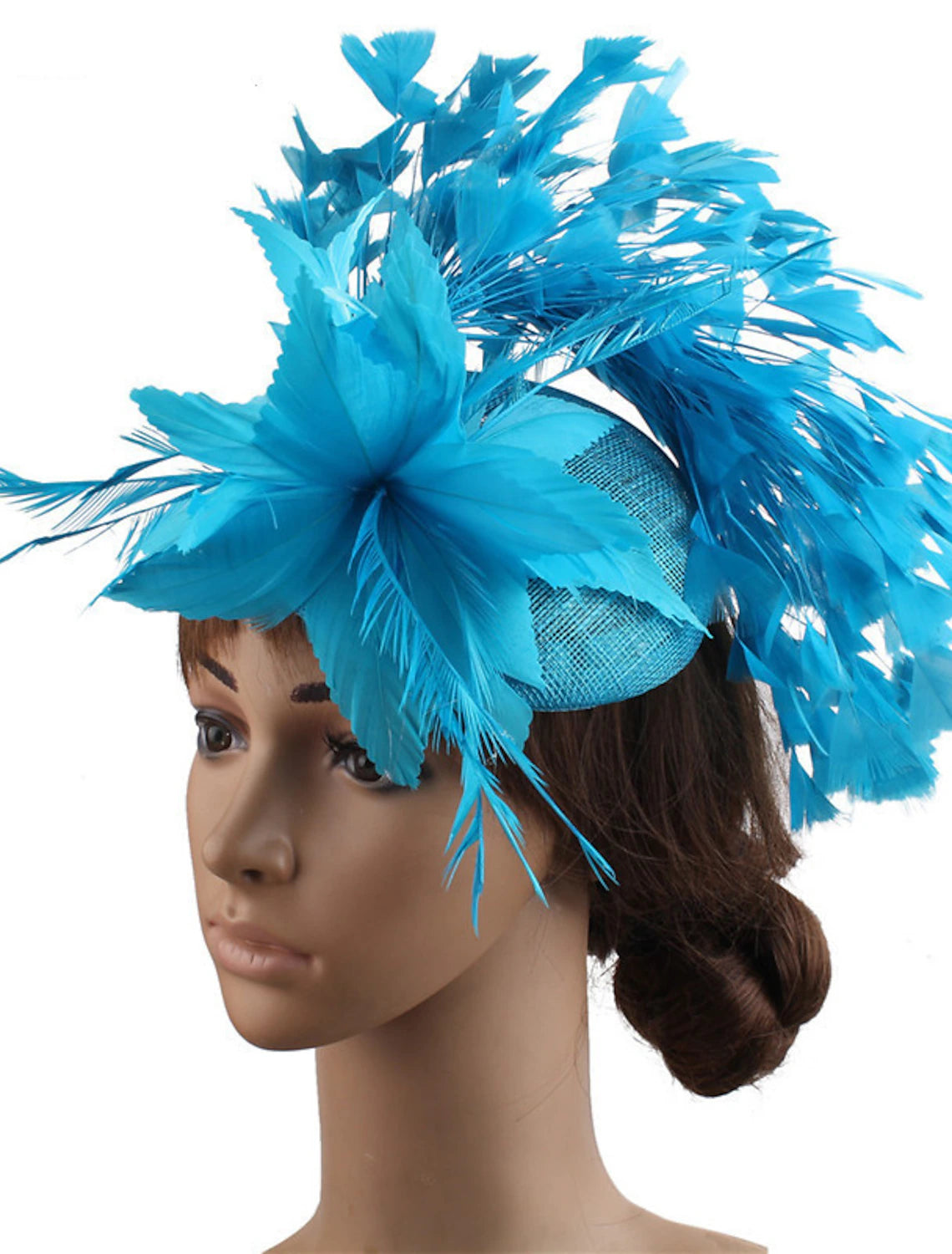 Wholesale Fascinators Sinamay Wedding Kentucky Derby Cocktail Fashion Wedding With Feather Headpiece Headwear