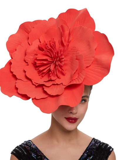 Wholesale Fascinators synthetic fibre Halloween Kentucky Derby Funny Sun Protection With Flower Headpiece Headwear