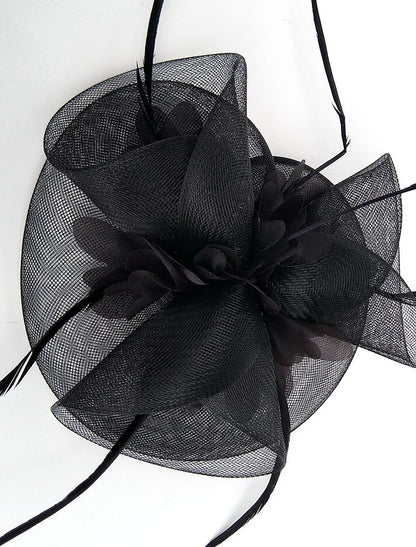 Wholesale Tulle / Feather / Net Fascinators Kentucky Derby Hat/ Headwear with Floral 1PC Wedding / Special Occasion / Horse Race Headpiece