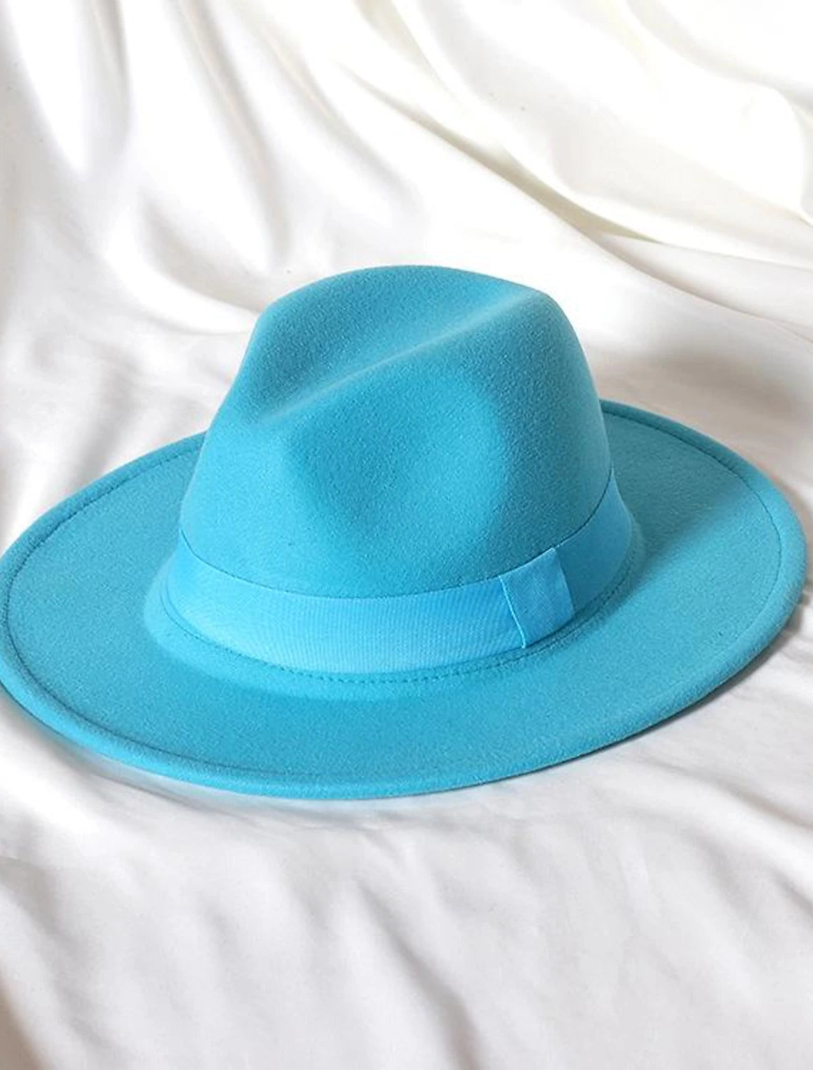 Wholesale Hats Wool Acrylic Fedora Hat Formal Wedding Cocktail Royal Astcot Simple With Pure Color Headpiece Headwear