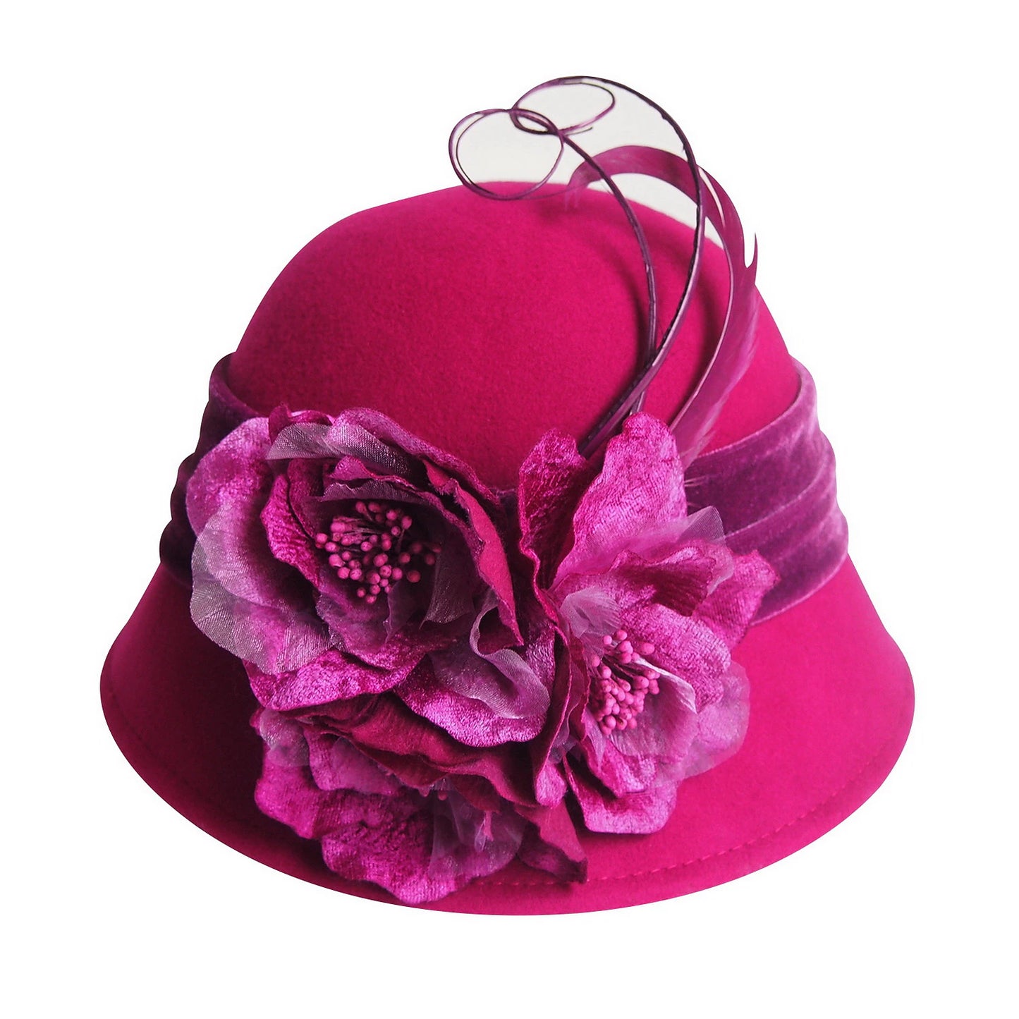 Wholesale Fashion Wool Ladies Party /Casual / Outdoor Hat With Floral (more color)