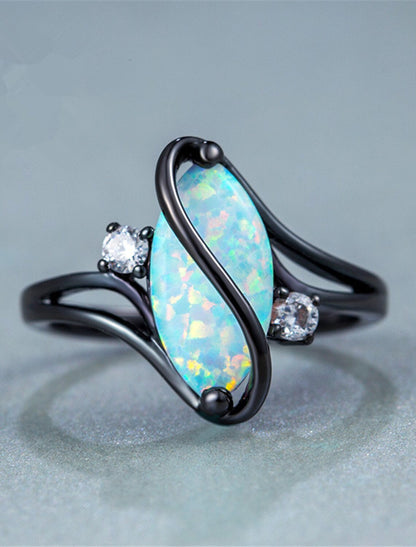 Wholesale Ring Party Classic Black Blue Chrome Precious Personalized Stylish 1PC