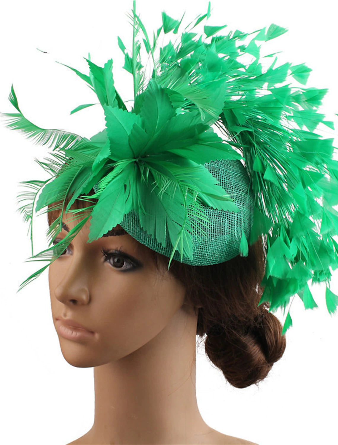 Wholesale Fascinators Sinamay Wedding Kentucky Derby Cocktail Fashion Wedding With Feather Headpiece Headwear