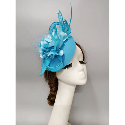 Wholesale Fascinators Kentucky Derby Hat Headwear Headpiece Feathers Net Veil Hat Fall Wedding Ladies Day Cocktail Royal Astcot With Cap Floral Headpiece Headwear