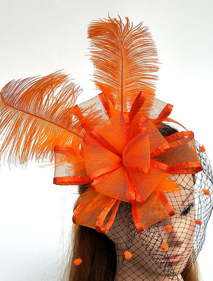 Wholesale Tulle / Feather / Net Fascinators / Hats / Birdcage Veils with 1 Piece Wedding / Special Occasion / Horse Race Headpiece