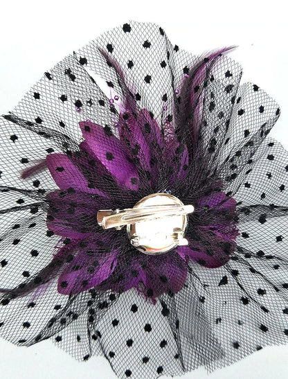 Wholesale Net Fascinators Kentucky Derby Hat/ Headwear with Floral 1PC Wedding / Special Occasion / Party / Evening Headpiece