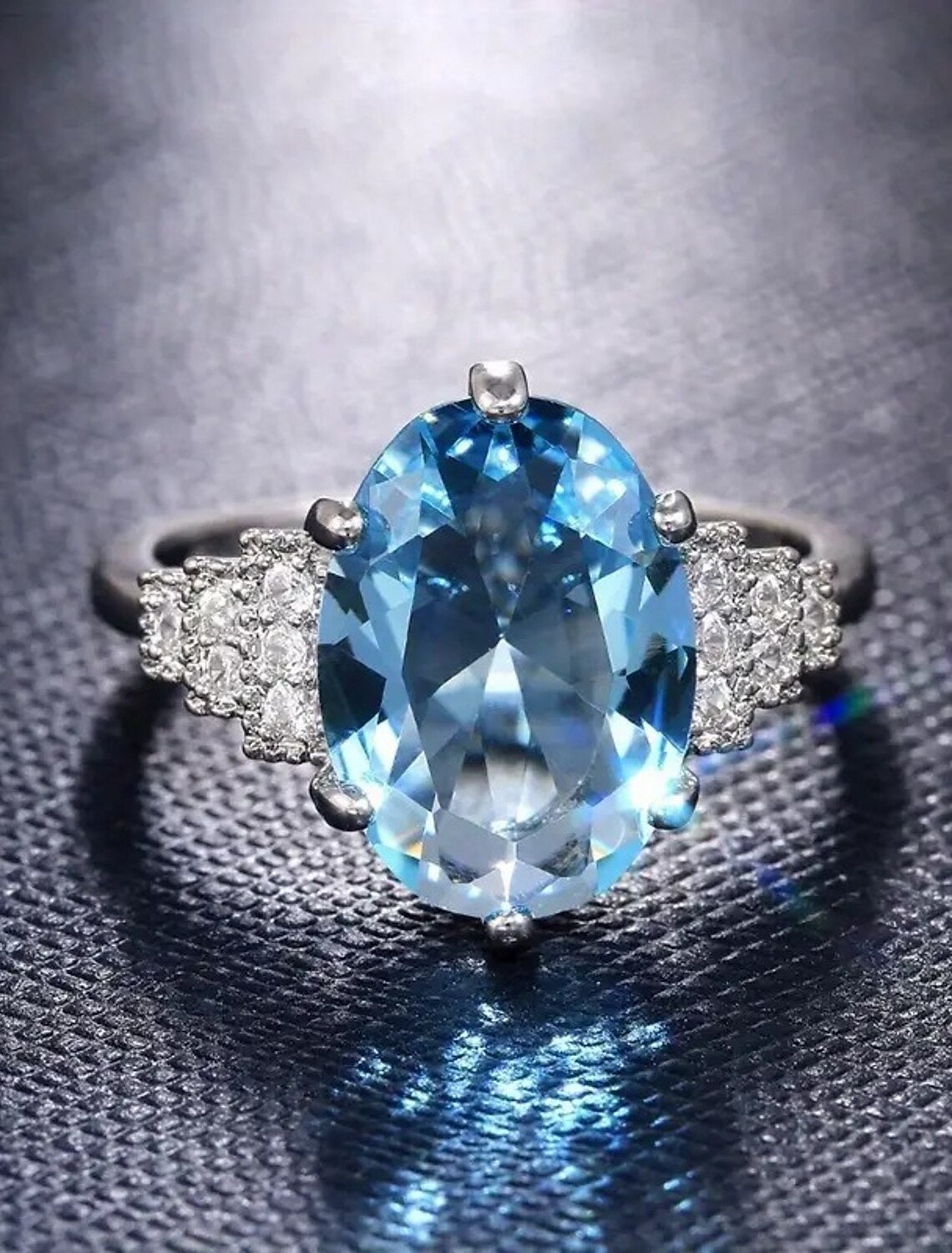 Wholesale Ring Party Classic Blue Copper Precious Cute Stylish 1PC Zircon