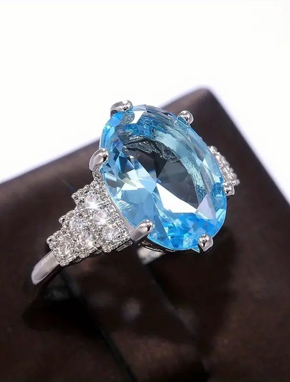 Wholesale Ring Party Classic Blue Copper Precious Cute Stylish 1PC Zircon