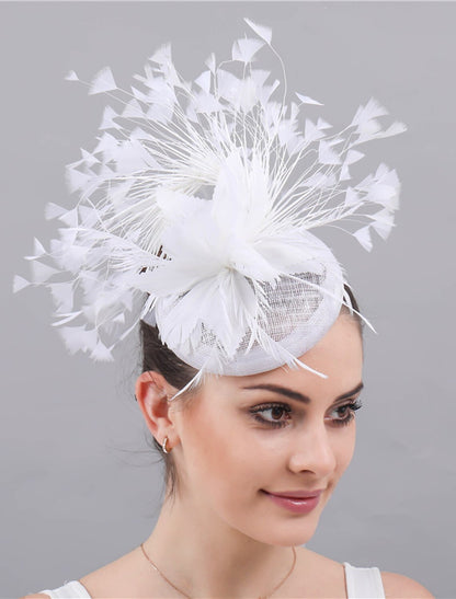 Wholesale Fascinators Sinamay Wedding Kentucky Derby Cocktail Fashion Wedding With Feather Headpiece Headwear