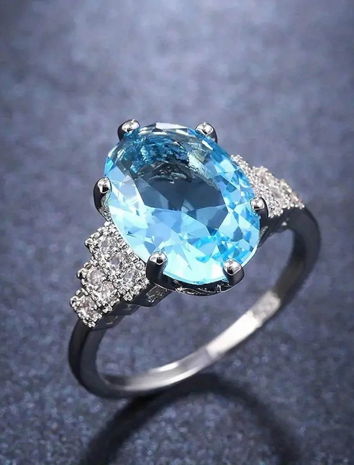 Wholesale Ring Party Classic Blue Copper Precious Cute Stylish 1PC Zircon