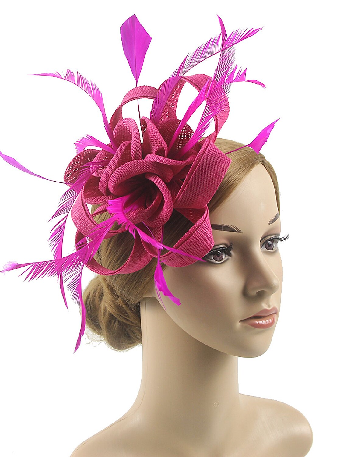 Wholesale Fascinators Kentucky Derby Hat Headwear Organza Polyester / Polyamide Fedora Hat Veil Hat Tea Party Horse Race Ladies Day Vintage Style Vintage Elegant With Feather Appliques Headpiece